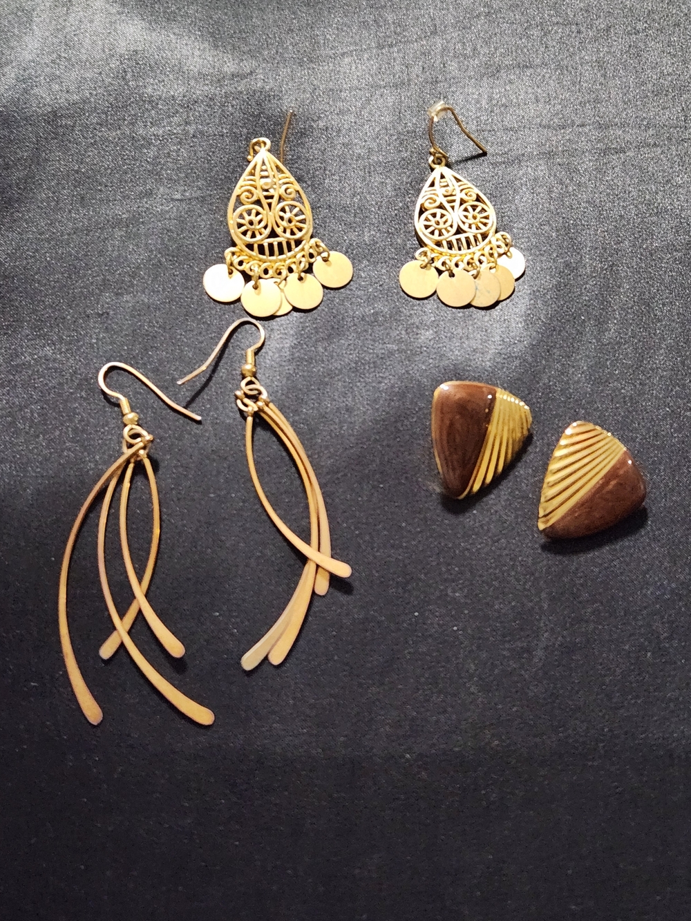 Gold Tone Set Of Earrings - Women Jewelry